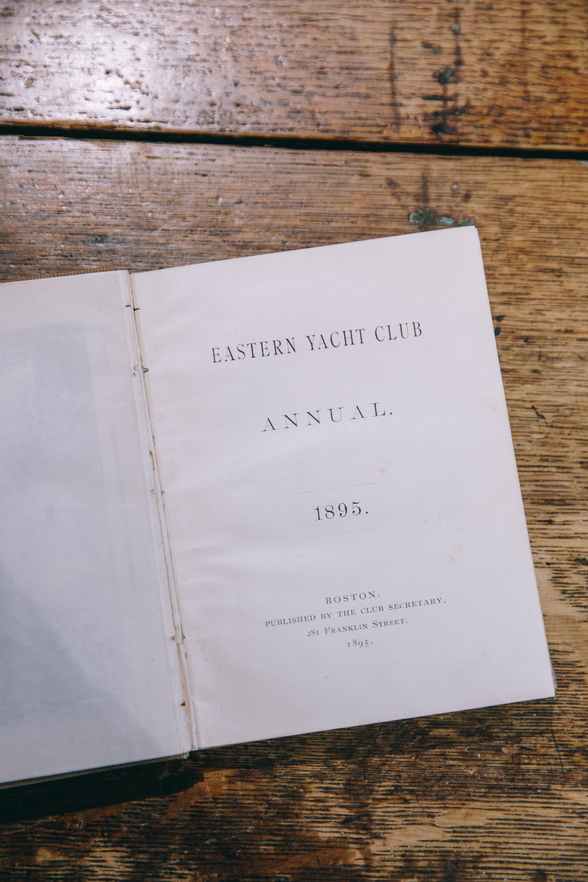 Eastern Yacht Club Member Book 1895