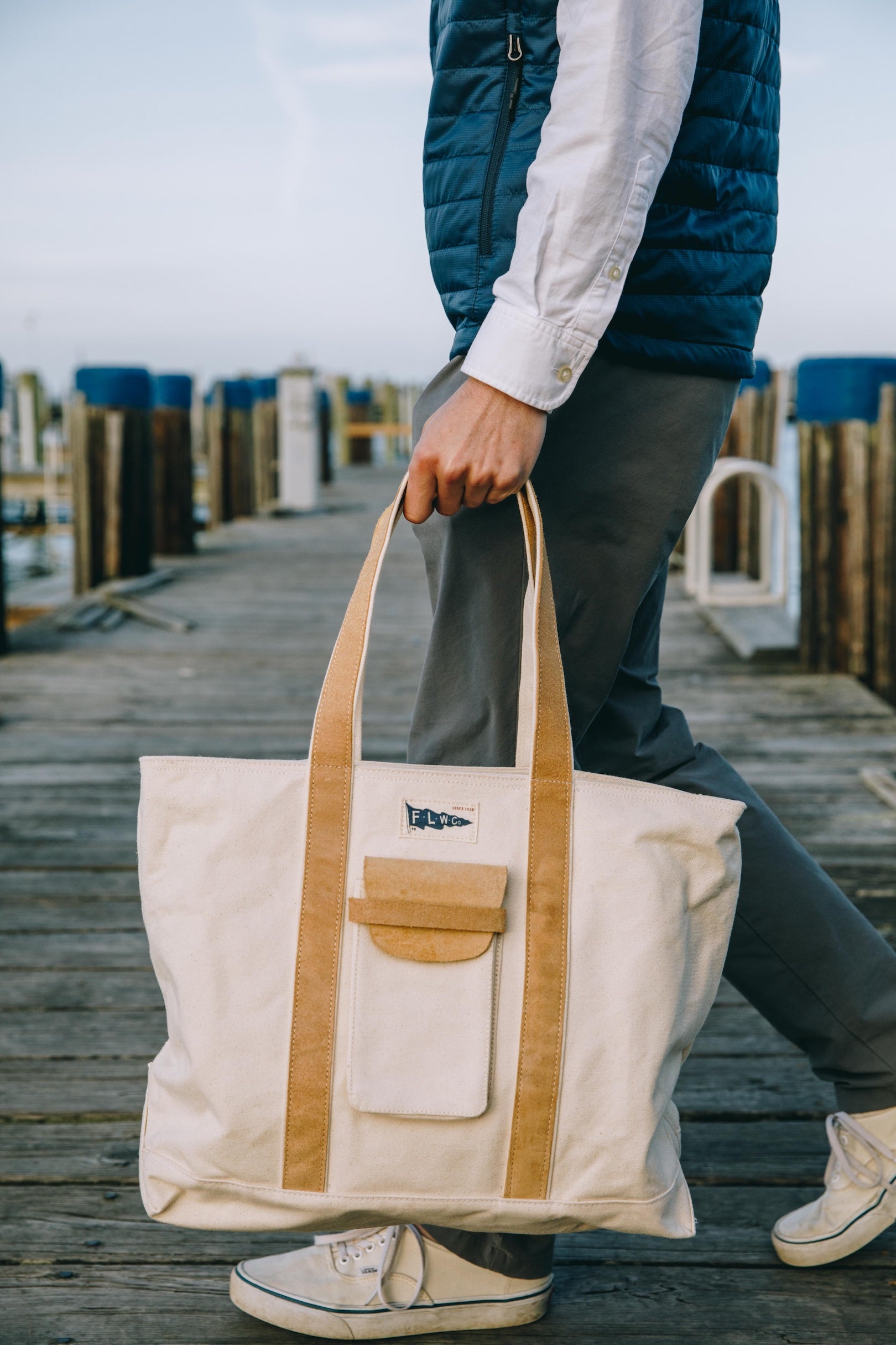 Sailmakers Tote - Suede Trim