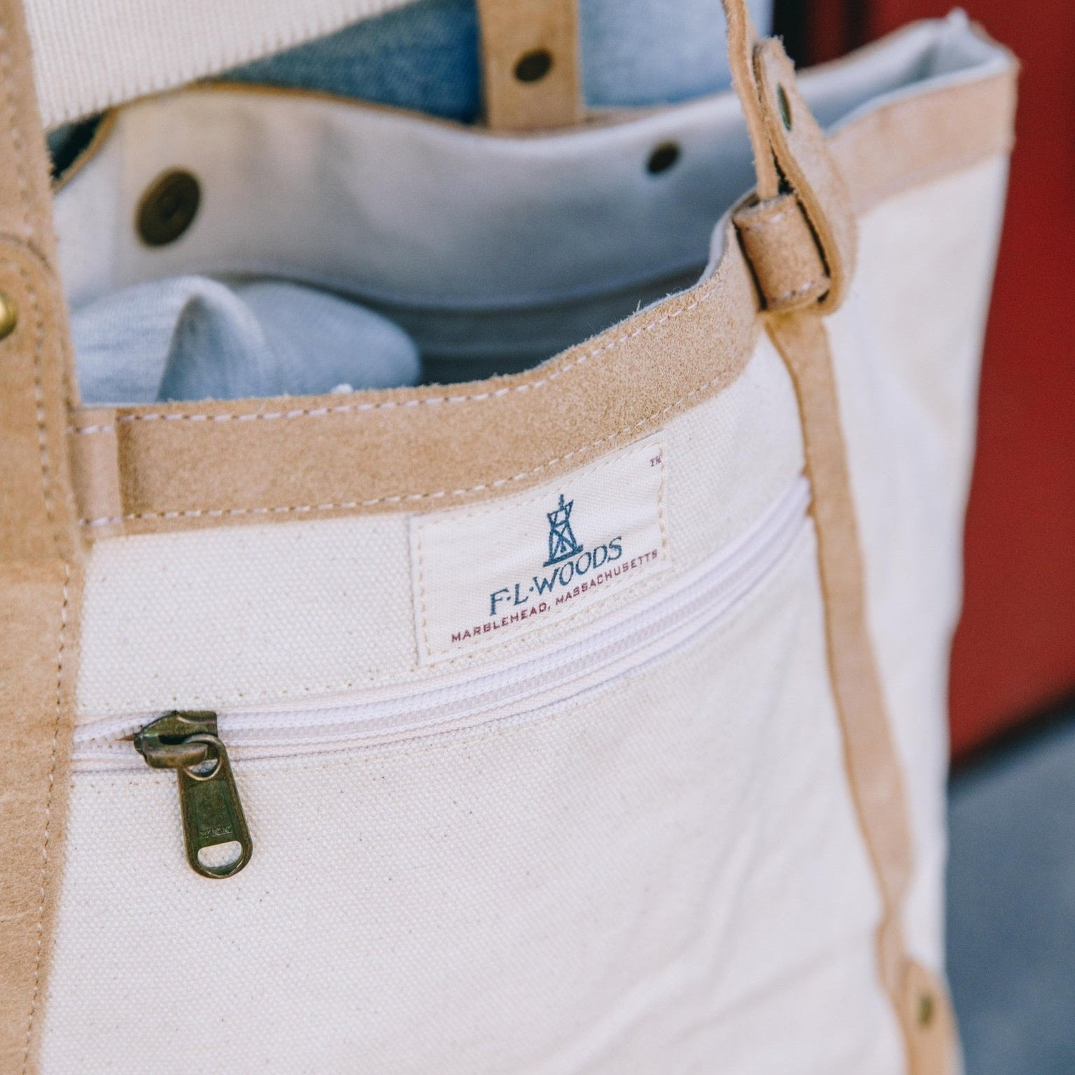 Sailmakers Handbag Tote - Suede Trim