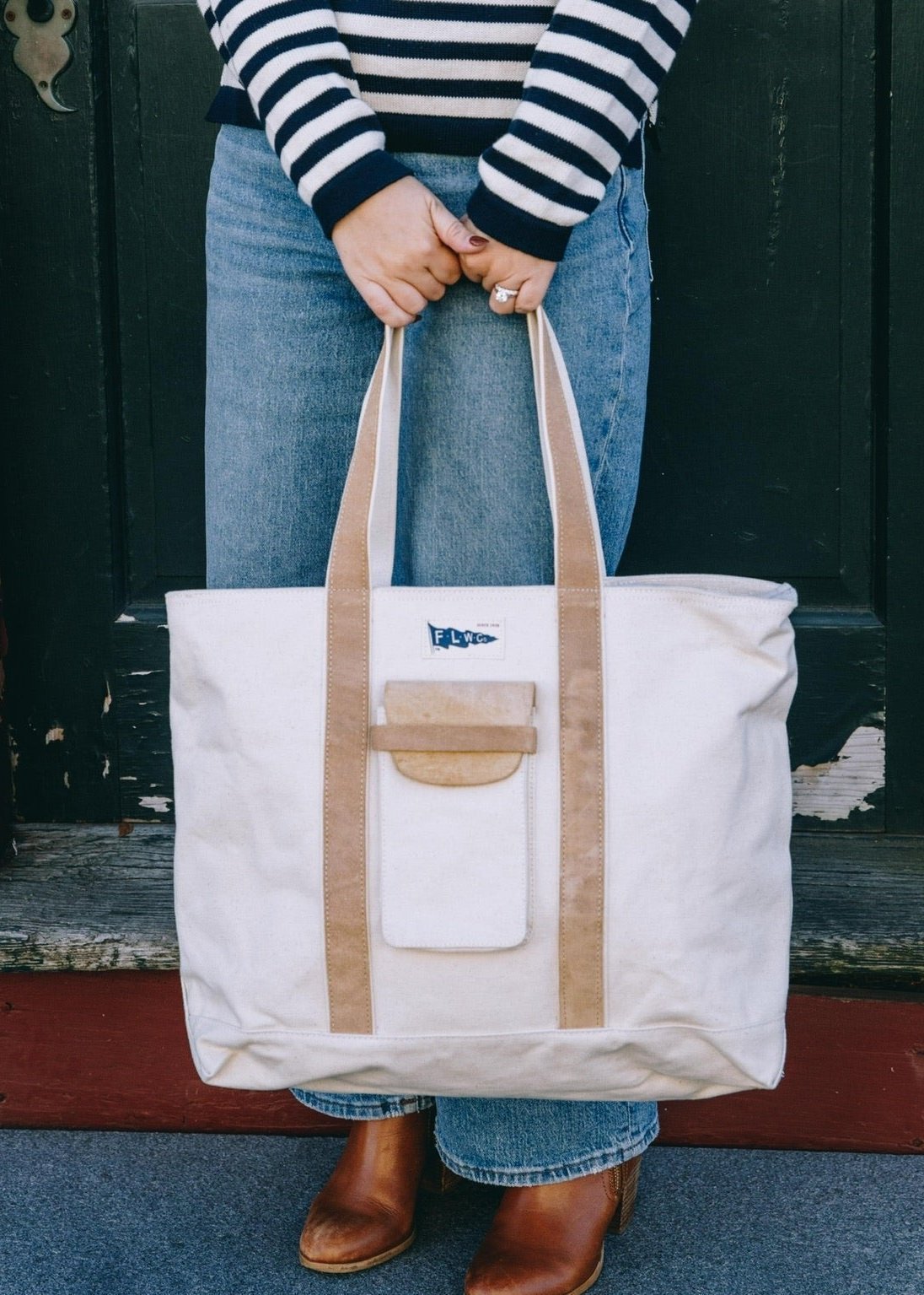 Sailmakers Tote - Suede Trim