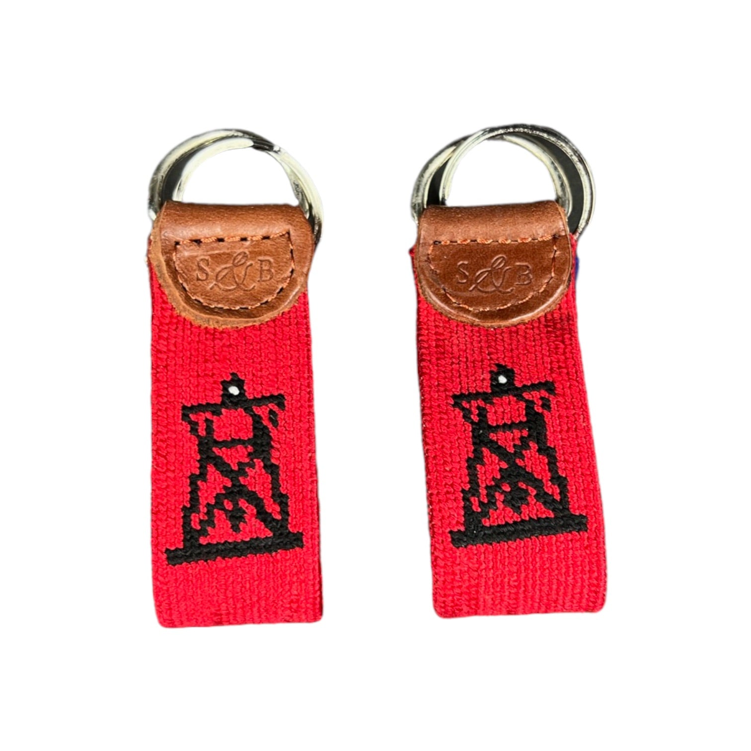Needlepoint Buoy Keychain - Red